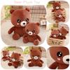 Cute Brown Bear Plush Toy Stuffed Animal Teddy Bear Doll Gift For Kids Girls