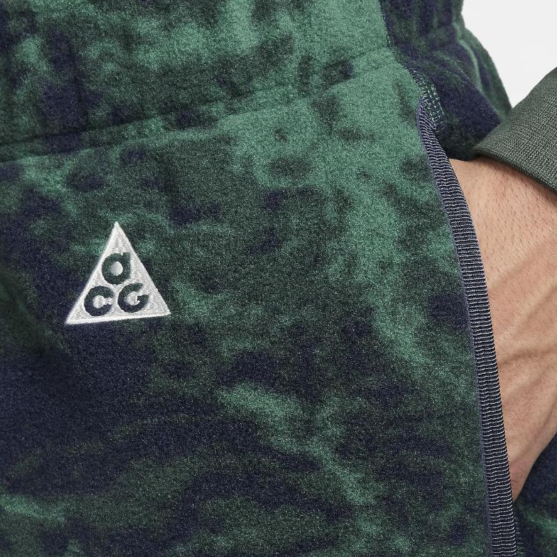 Nike Мужские брюки ACG Wolf Tree из флиса Polartec с принтом по всей поверхности Зеленый Синий FN2432-361