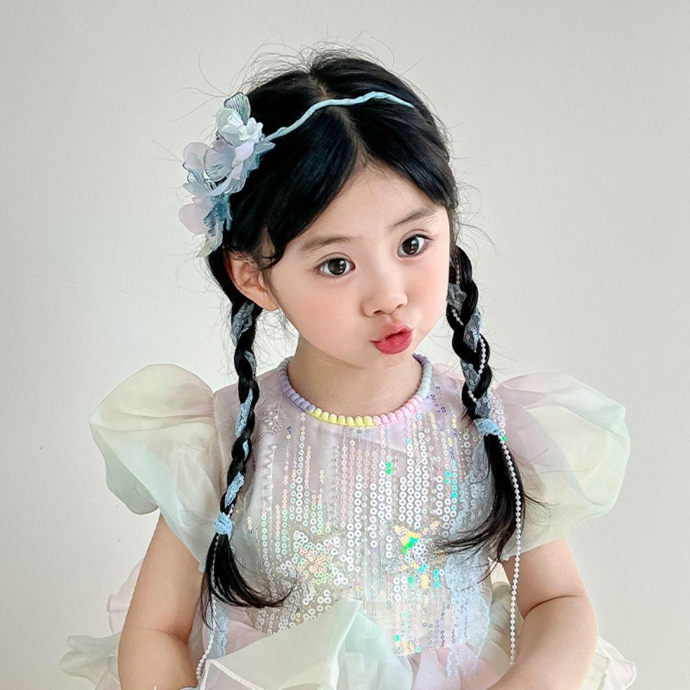 Korean Ribbon Hairbands Butterfly Children Headband New Princess Hair Hoop  for Girls