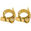 2Pcs 34.9MM Mountain Road Bike Quick Release Seat Post Clamp Tube Clip Accessory(d"or )