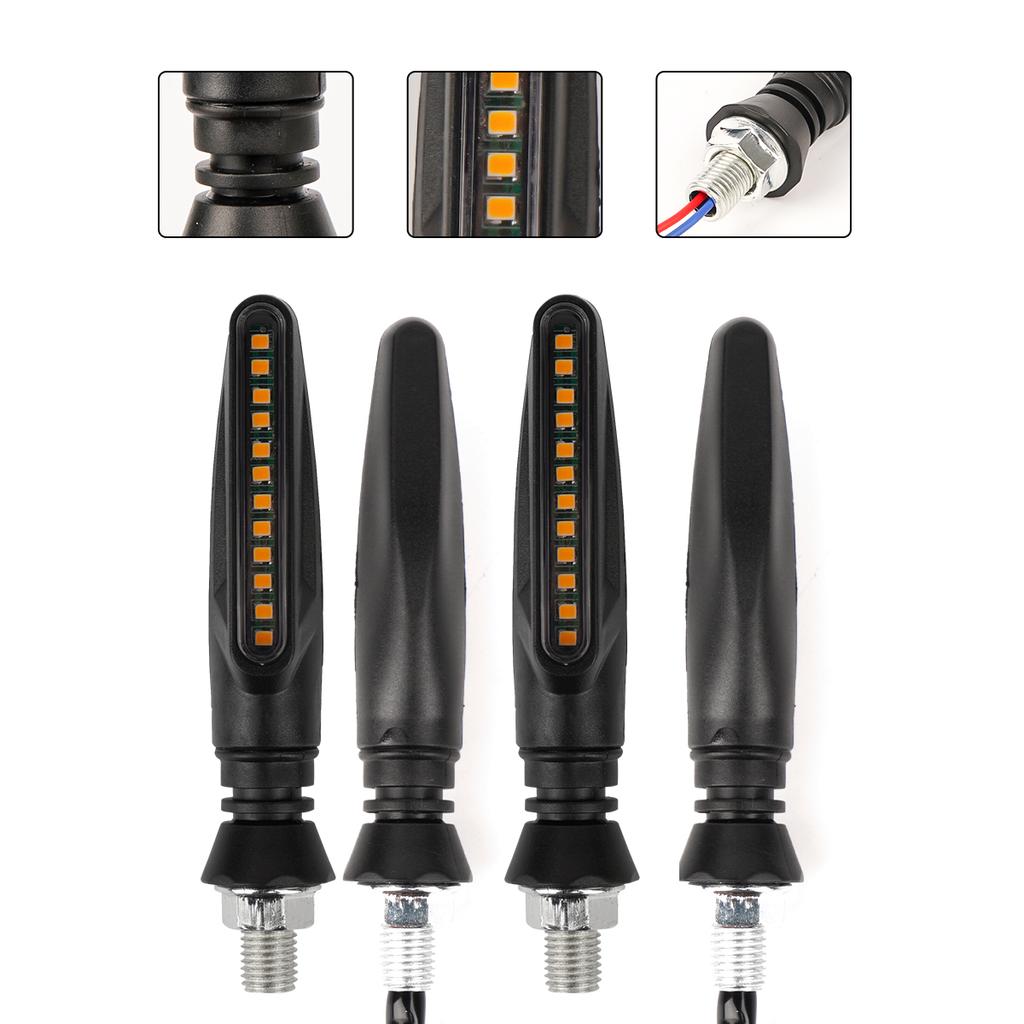 2 шт. мотоциклетные указатели поворота 12 В светодиодный задний фонарь проточная вода мигалка IP68 гибкие мотоциклетные мигающие огни