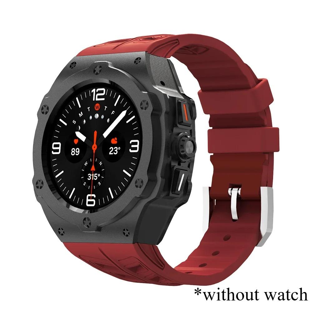 Роскошный комплект для модификации Samsung Galaxy Watch 8 Ultra 2025, карбоновый корпус, резиновый ремешок для Galaxy Watch 7 Ultra 47 мм, аксессуар