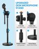 Moukey Microphone Stand Tabletop Gear Fixed Boom Arm Adapter Base Diameter 14cm 9.5mm & 15.8mm MMs-5