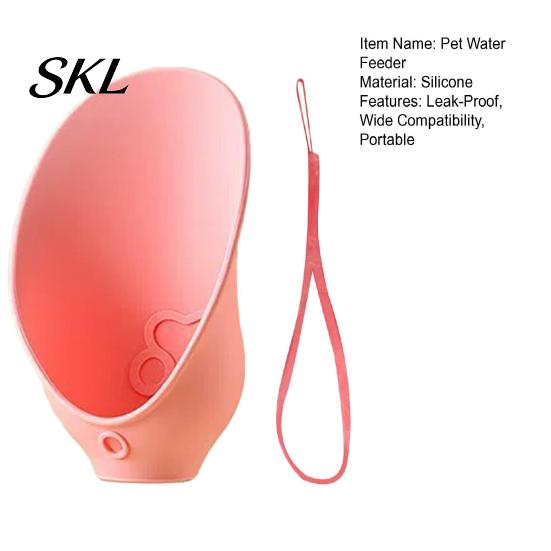 Travel Pet Water Bottle Adapter Dog Adapter, Silicone Foldable Drinking Cup, Portable Feeder, Leak-Proof Dispenser for Standard Bottles Bowl