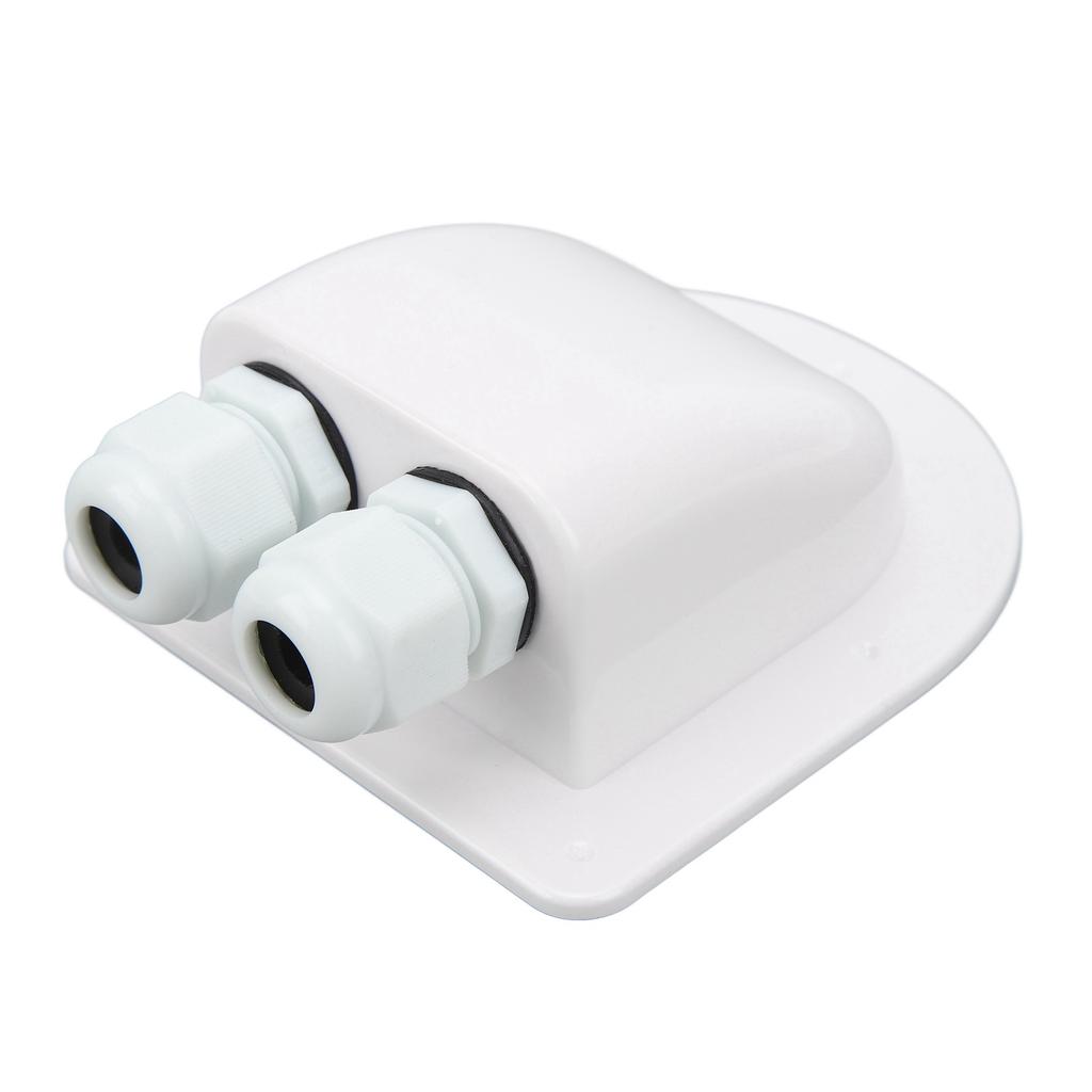 Cable Entry Gland Box IP68 Waterproof Weather Resistant Dual Cable Entry Housing for RV Roof Boat Yacht