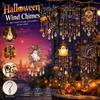 Hanging Ghost Wind Chime Luminous Halloween Wind Chime Hanging Ornament  Indoor Wall Doorway