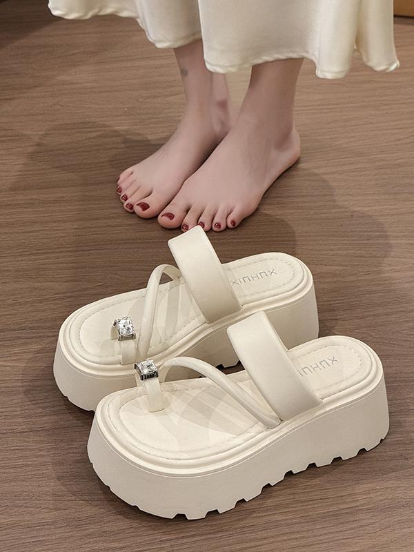 Модная обувь Летние клоги Женские лоферы Тапочки Мягкие шлепанцы Платформа Резина Вьетнамки Pantofle Мода Пляж Комфорт Гавайи 2025