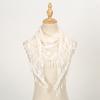 New Women Lace Triangle Scarf Embroidery Fringed Shawl Hot Sale Female Muslim Hijiab Solid Color Triangle Scarf Shawls