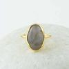 Labradorite Gemstone Handmade Designer Ring, Statement Ring, Yellow Gold Ring, Women Ring, 925 Silver Jewelry, Gift For Her