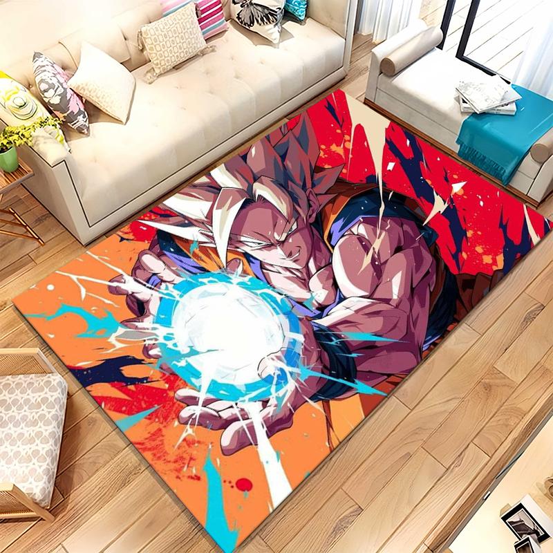 Anime D-Dragon Ball Game Cartoon Living Room Non-Slip Area Rug Soft Carpet for Bedroom Kids Playroom Sofa,Home Decor Doormat