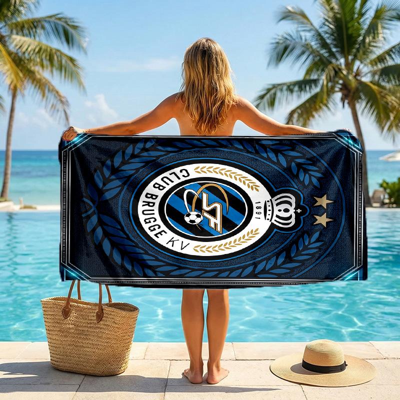 Club Brugge FC print Quick Dry Beach Towel Microfiber Absorbent Portable Travel Swimming Towel