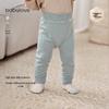 Хлопковые повседневные брюки Babylove для младенцев, однотонные, с высокой талией