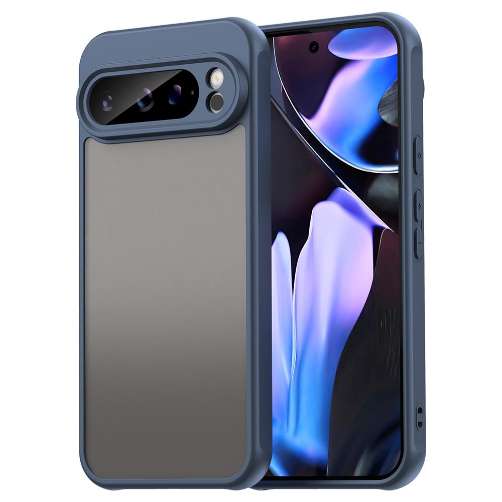 Чехол для Google Pixel 9 Pro XL, ударопрочный, с воздушными подушками, матовый, полупрозрачный, из ПК + ТПУ, задняя крышка телефона