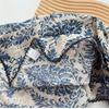 Flower Cotton Linen Print Scarves Floral Square Handkerchief Elegant Small Square Scarf  Women