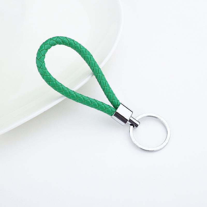 Плетеный веревочный брелок из искусственной кожи, сделай сам, сумка, подвеска, брелок для ключей, автомобильный брелок для ключей для мужчин и женщин, подарочные ювелирные изделия