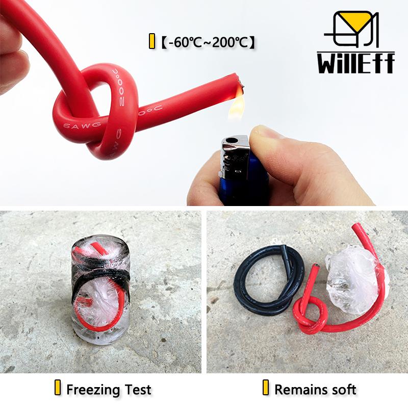 1 м/2 м, 1 AWG, силиконовый провод, кабель для аккумуляторной батареи электромобиля, Сильноточный инвертор 2AWG 4AWG 6AWG 8AWG 1 2 4 6 8 10 12 AWG 50 мм