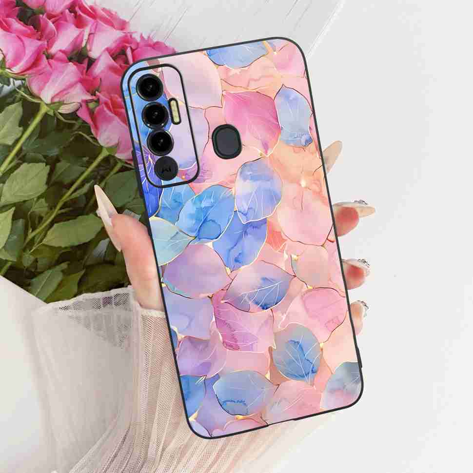 Simple Design Cartoon For Tecno Spark 7P KF7j Case Silicone TPU Black Cover For Tecno Spark7P 7p 6.8" Bumper Phone Cases Fundas