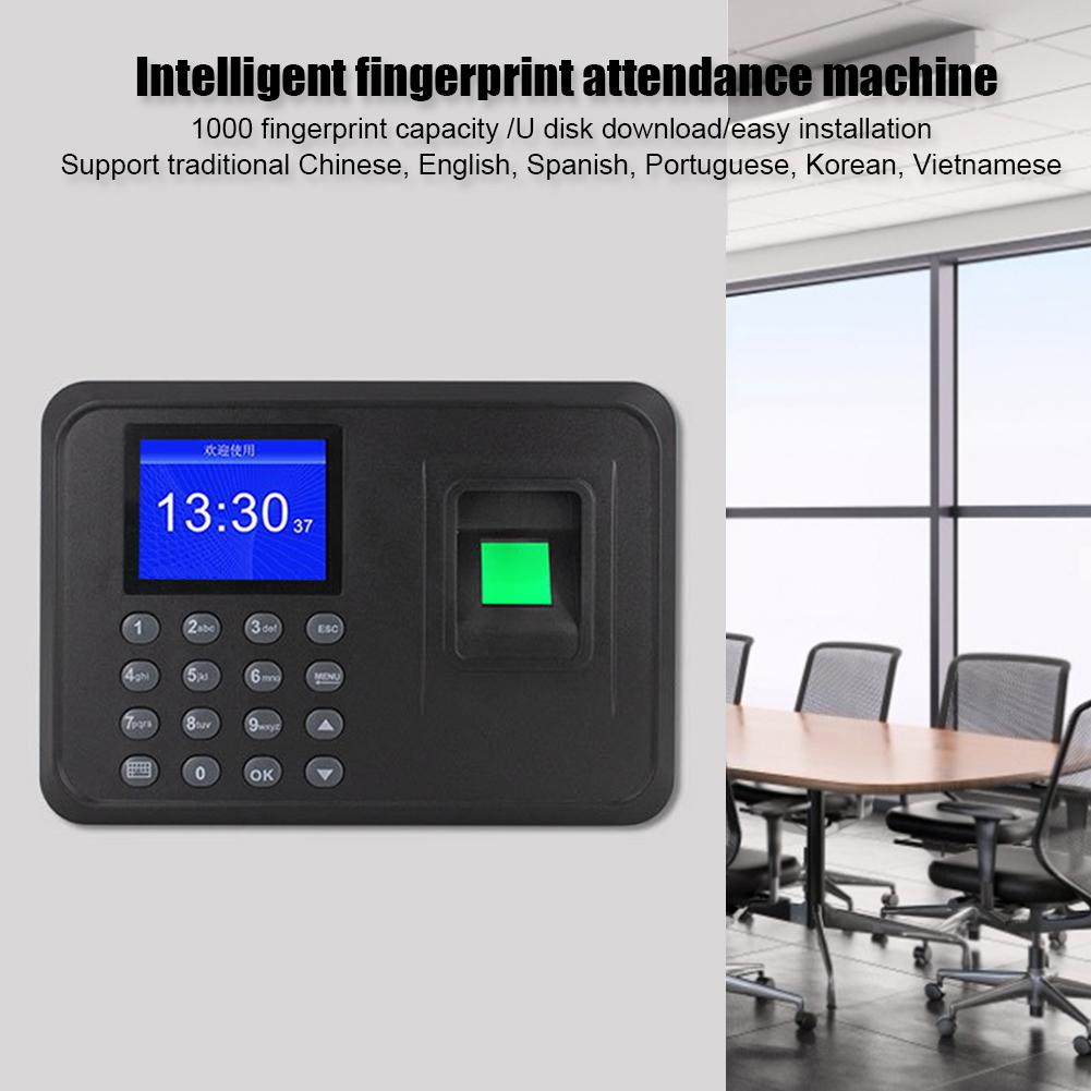 2.4in Screen Biometric Fingerprint Password Attendance Machine Time Clock Recorder