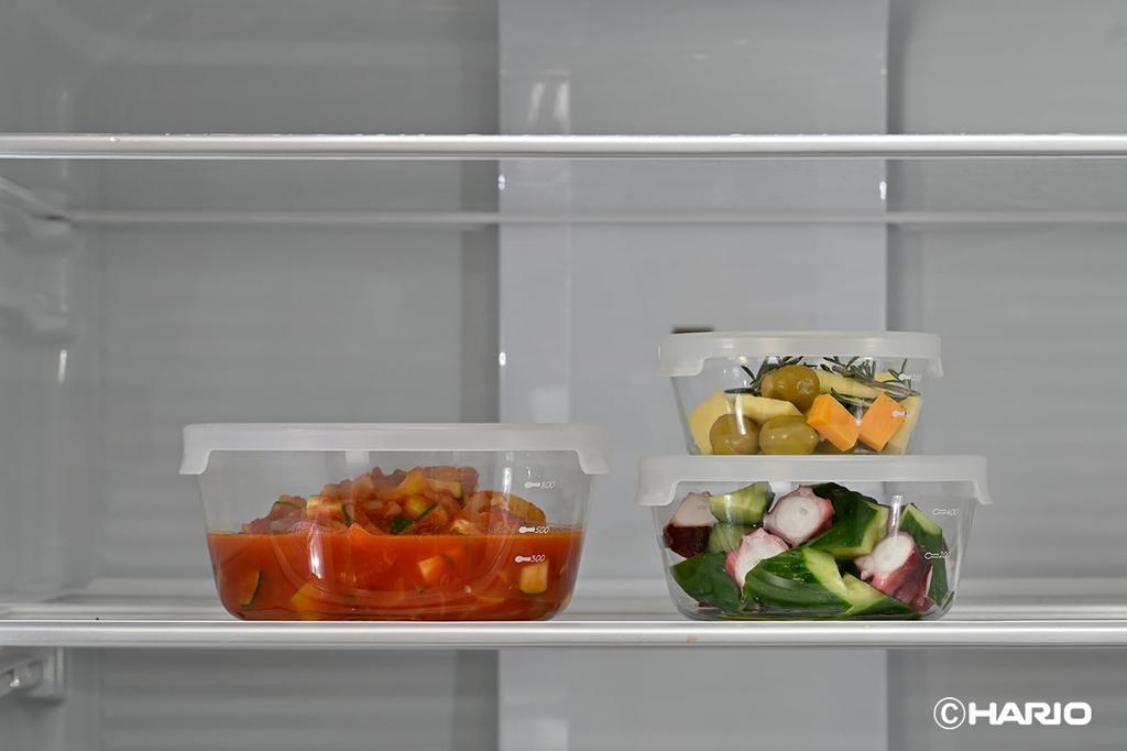 Hario Heat-resistant Glass Storage Container Round 300ml MST-30-TW Set of 6