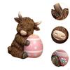 Пасхальная фигурка коровы Настольное украшение Домашний декор Товары для вечеринки Статуэтка Милая для праздника