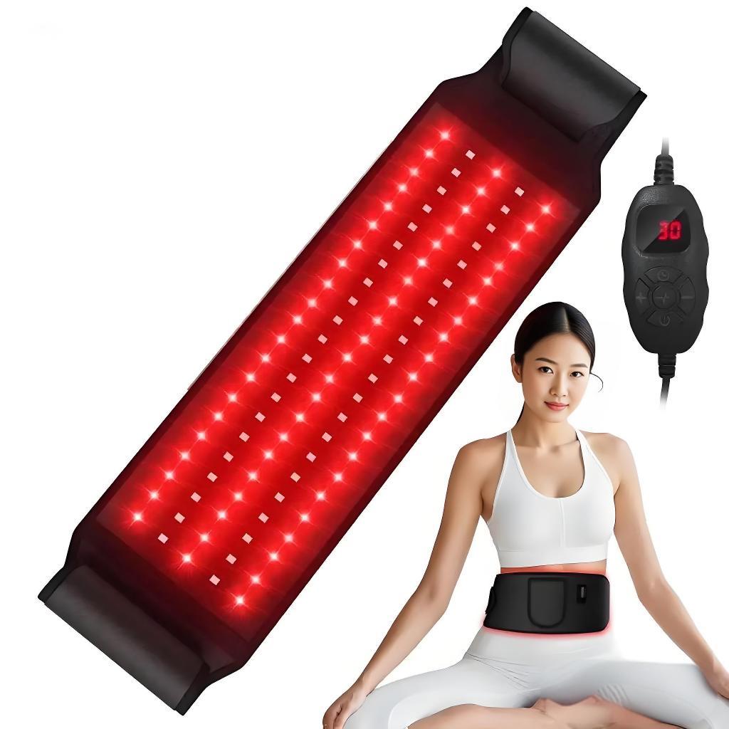 Пояс с 5 уровнями интенсивности для инфракрасной световой тепловой терапии, для спины/талии/мышц/снятия боли, устройство для терапии красным светом со светодиодными бусинами 660 нм и 850 нм