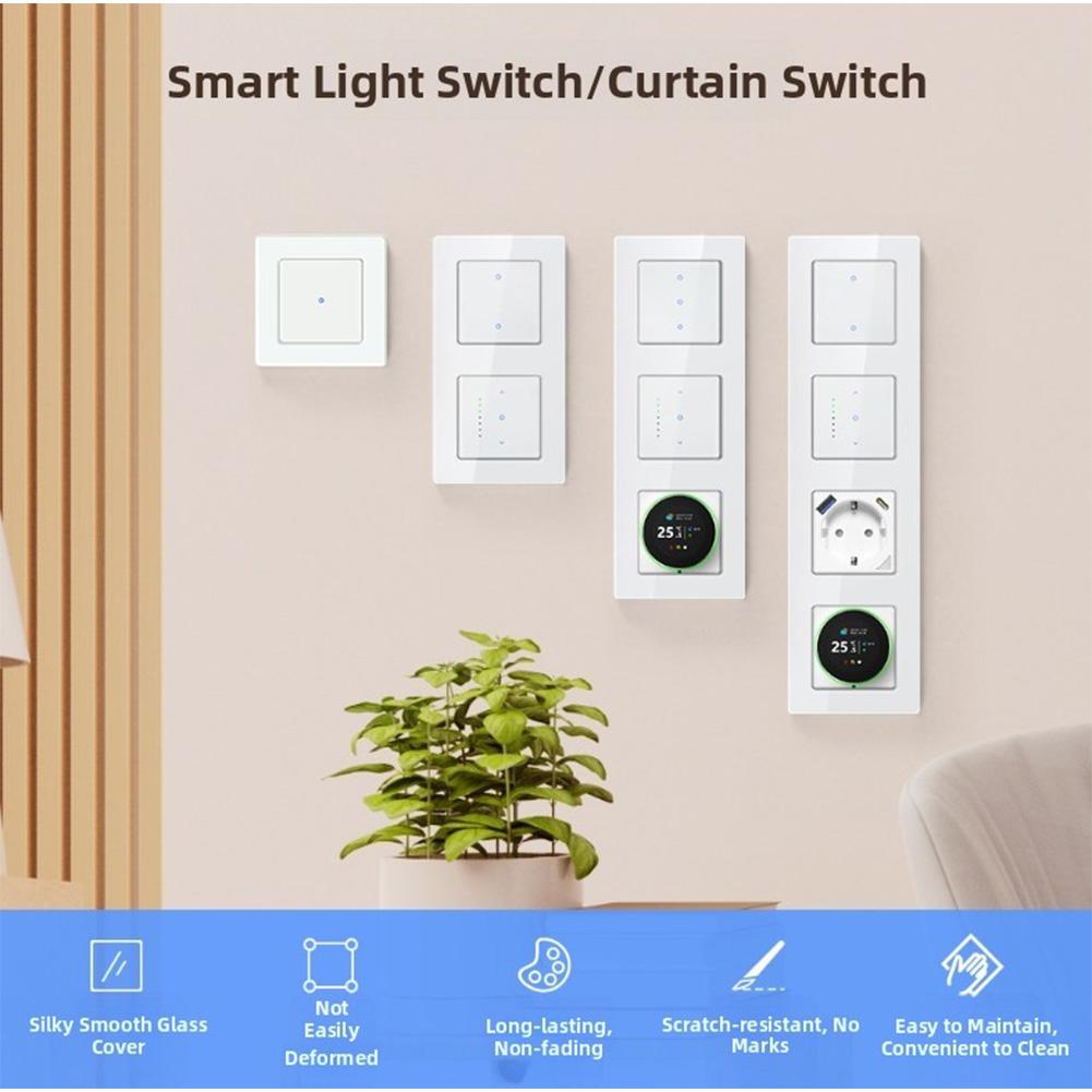 Умный переключатель для рулонных штор для домашнего использования, совместимый с голосовым управлением и управлением через приложение, поддерживает 2,4 ГГц Wi-Fi и программирование по таймеру