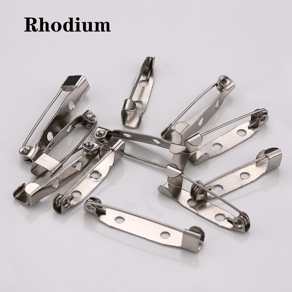 50pcs 15-35mm Brooch Clips Pin Base Silver Gold Safety Pins Brooch Blank Base Settings for DIY Jewelry Making Findings Supplies