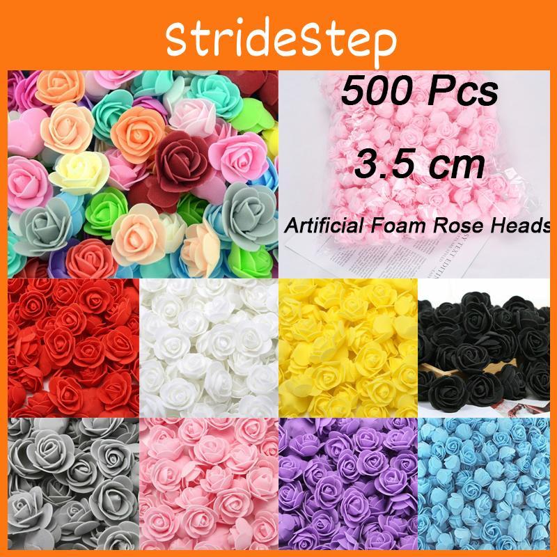 500 штук маленьких пенопластовых головок роз для DIY цветочных композиций, свадебных и праздничных украшений