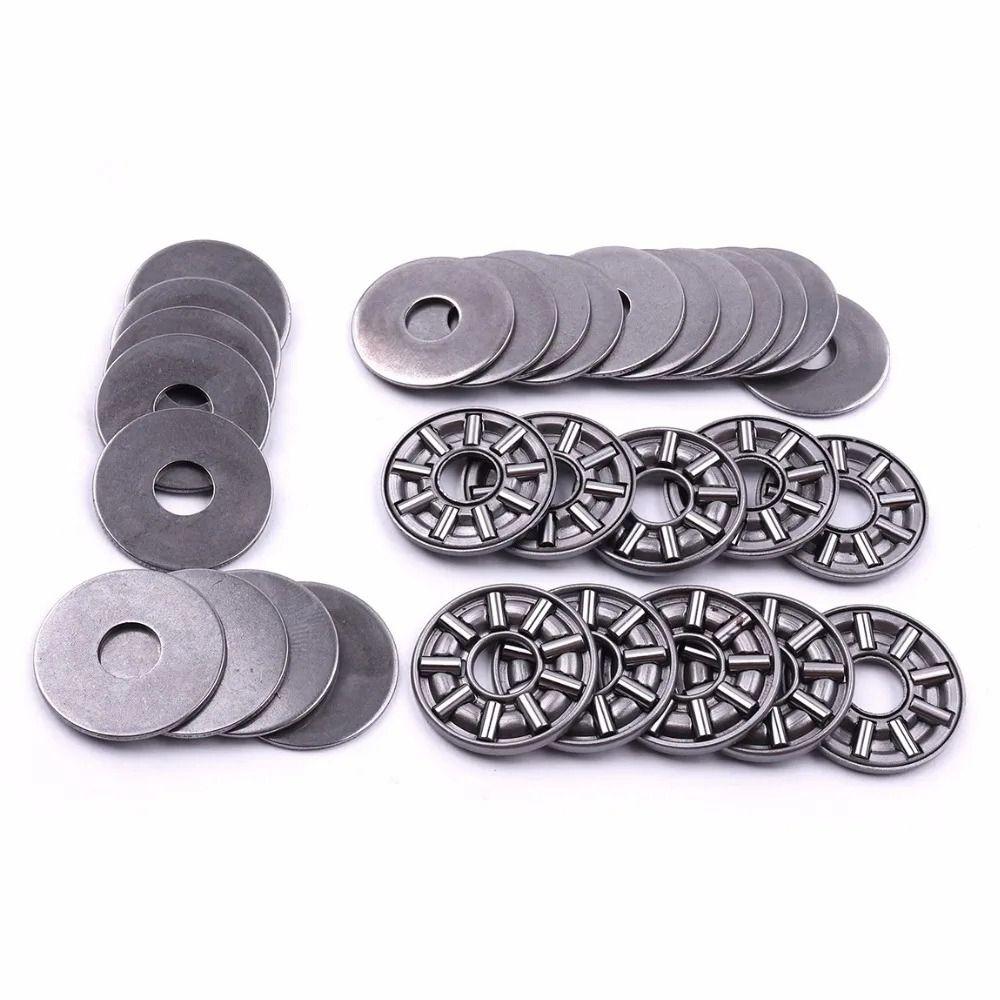 10Sets Steel Cage Thrust Needle Roller Bearing for Plane Axial Bearing Replacement