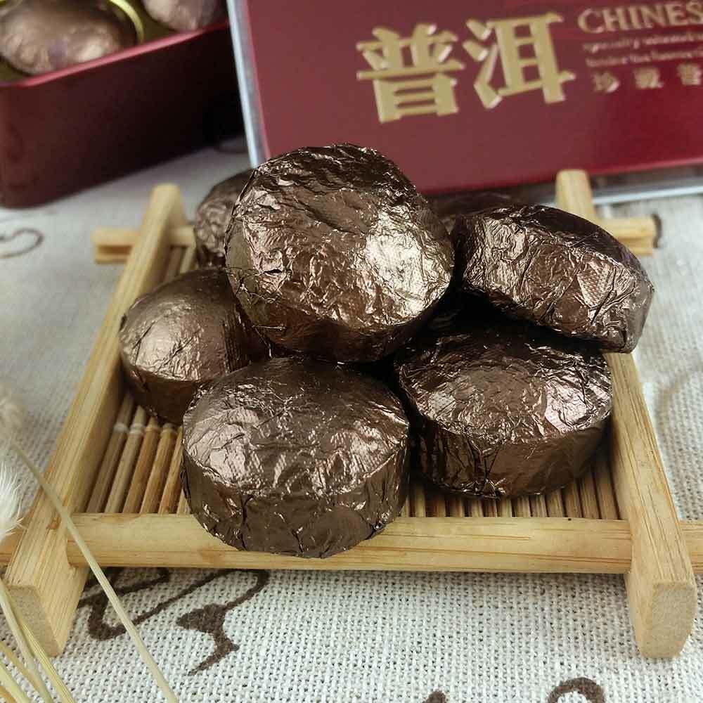 Мини-чай пуэр пуэр с клейким рисом 2021/2022, подарочная упаковка 75 г