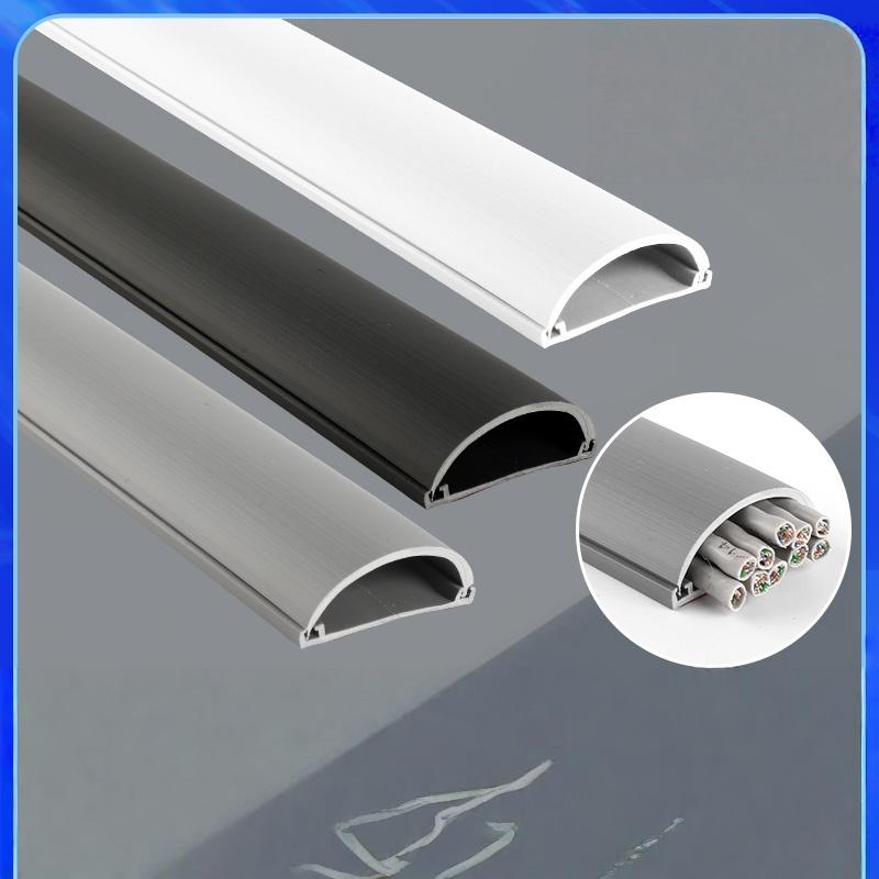1pc 39.37in/78.74in Slot Floor Cord Cover Self-Adhesive Cord Protector Extension Wiring Duct Protector Electric Wire Slot Cable