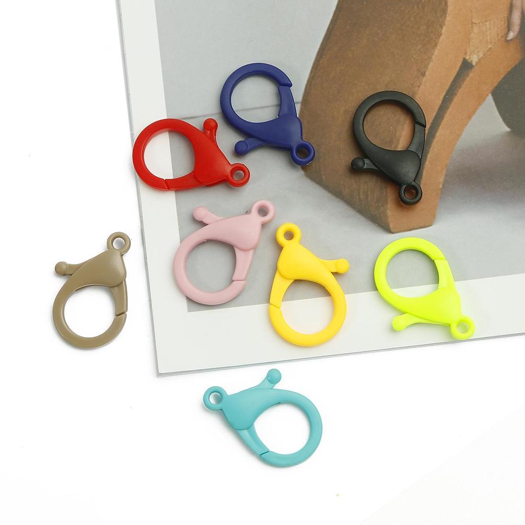 10 шт. пластиковый брелок для ключей красочные крючки клипсы карабин ручной работы аксессуары для изготовления ювелирных изделий