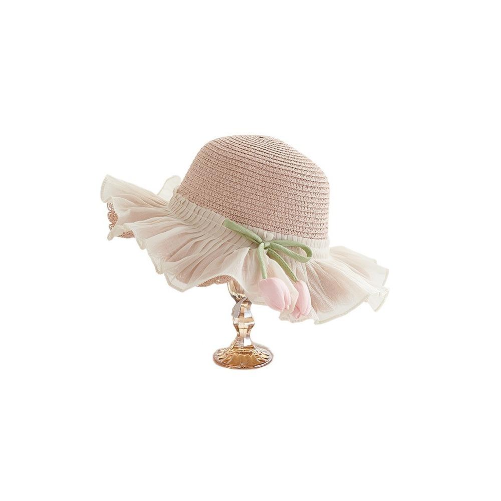 Корейская Панама для Девочек в Том же Стиле Сумка Кроссбоди Кружевные Поля Пляжная Кепка Малыш