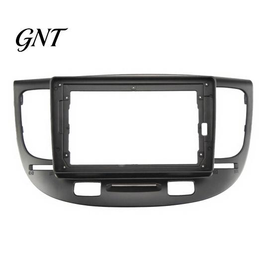 Durable Car Dash Trim 9-Inch Radio Fascia Frame for Kia Rio 2006, Dashboard Face Plate Replacement Navigation Panel Frame, Stereo Install Bezel Trim,