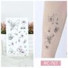 Women Sexy Temporary Tattoo Stickers Black Roses Pattern Full Flower Design Used for Arm Body Art Big Large Fake Tattoo Stickers
