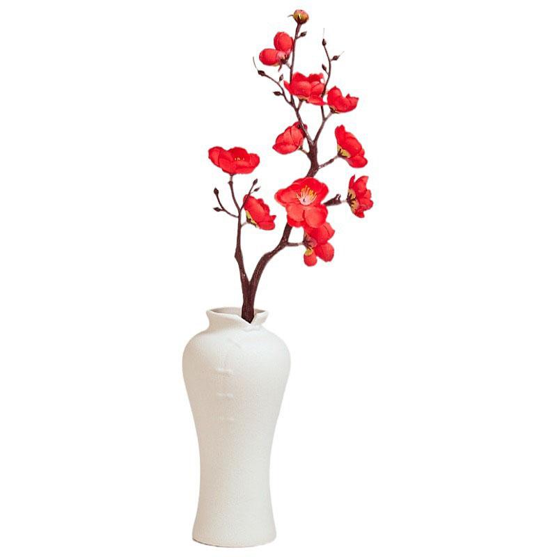 Houseeker Искусственные сливы Вишни Шелковые Флоры Сакура Цветы Ветки Домашний стол Декор в гостиную Diy Праздничные свадебные украшения