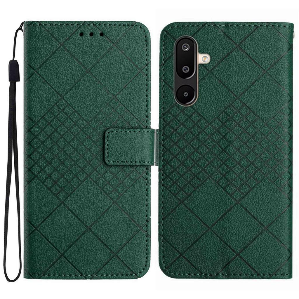 For Samsung Galaxy M36 5G Case Wallet Imprint PU Leather Flip Folio Phone Cover