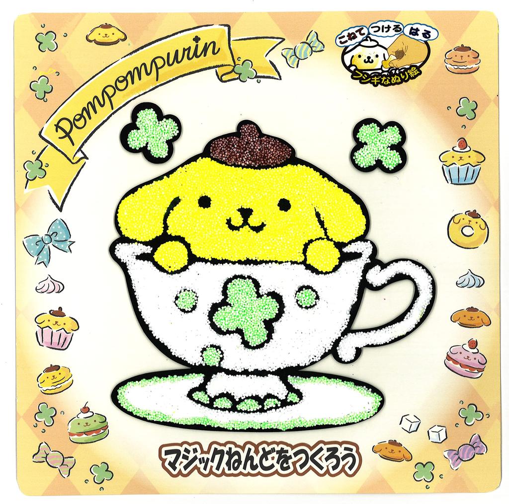 Набор волшебной глины Nobu Company Sanrio Pom Blue 4 штуки (My Melody/Hello Kitty/Pom Purin/Cinnamoroll) CN4466-SET Розовый, Красный, Желтый,