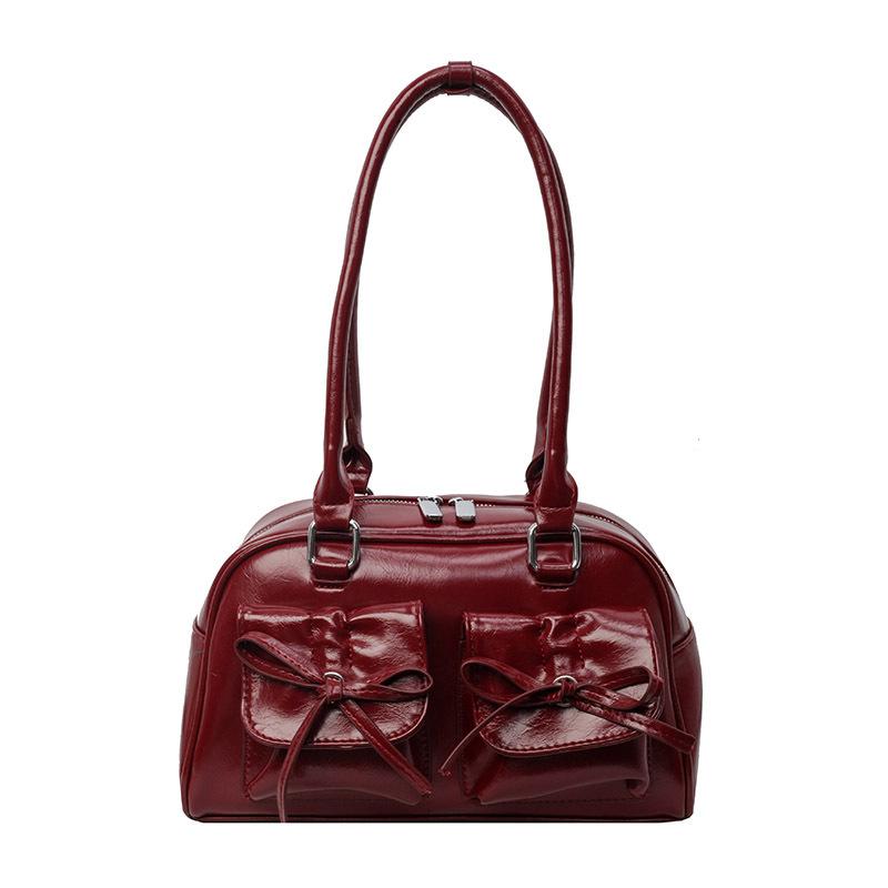 Модная сумка через плечо с бантом для женщин, кошелек и сумка через подмышку