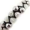 [J8707] - White 'Shambhala' Ethnic Bracelet