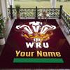 Custom Text Printed Rug Wales Rugby Non Slip Floor Carpet For Home Room Decor