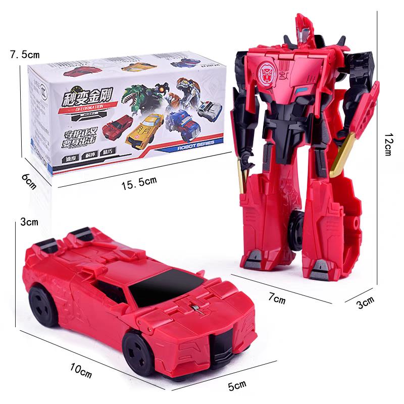 Новый Трансформирующийся Автомобиль Аниме Модель Робота Деформация в Один Шаг Игрушка-Робот Детская Игрушка-Пазл Модель Фигурки Трансформирующегося Автомобиля