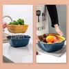 6PC/set Kitchen Sink Vegetable Drainer Fruit Basket For Fruit Washing Plastic Basin Vegetable Washing Basin Drain Basket Basin