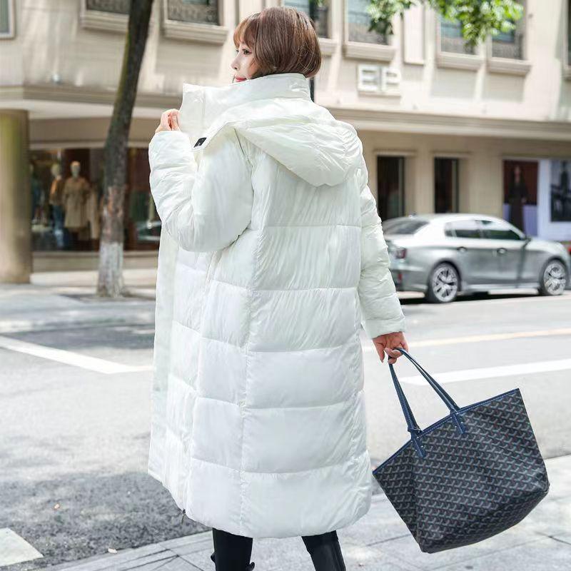 Andy Jacket Fashion Winter Shiny Party Coat Female Short Jacket Warm Nightclub Hooded Collar Fashion Female Jacket Elegant Top Fashion Casual Jacket