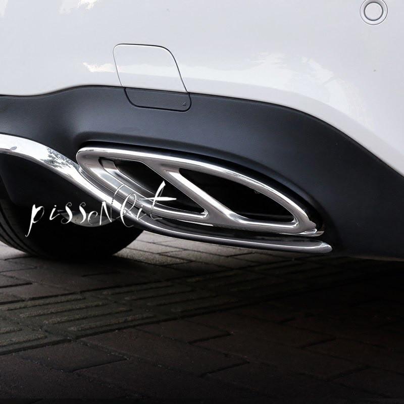 For Mercedes Benz A B C E GLC GLE GLS Class W176 W246 W247 W205 W213 Coupe C207 X253 W166 C292 X166 Car Exhaust Pipe Cover Trim