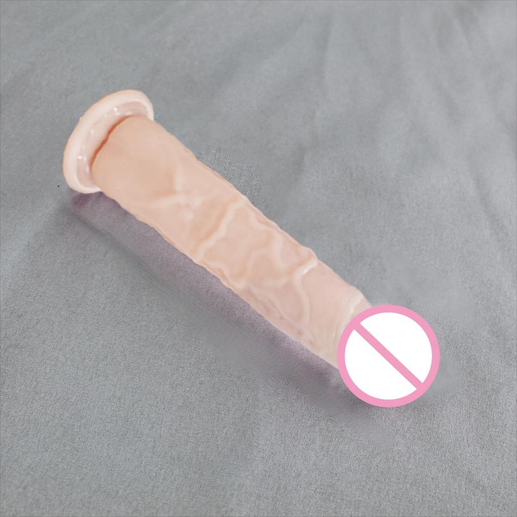 Большой Кристально Чистый Желейный Реалистичный Дилдо Пенис Член Анальная Пробка Вагинальная Анальная Стимуляция Присоски Мастурбатор Игрушки для Взрослых