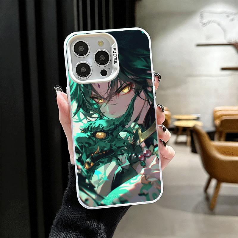 Мягкий чехол для телефона Genshin Impact Сяо для iPhone 15 16 17 Pro Max 17Air 16E 14 Plus 13 12 Mini Ударопрочный чехол Задняя крышка
