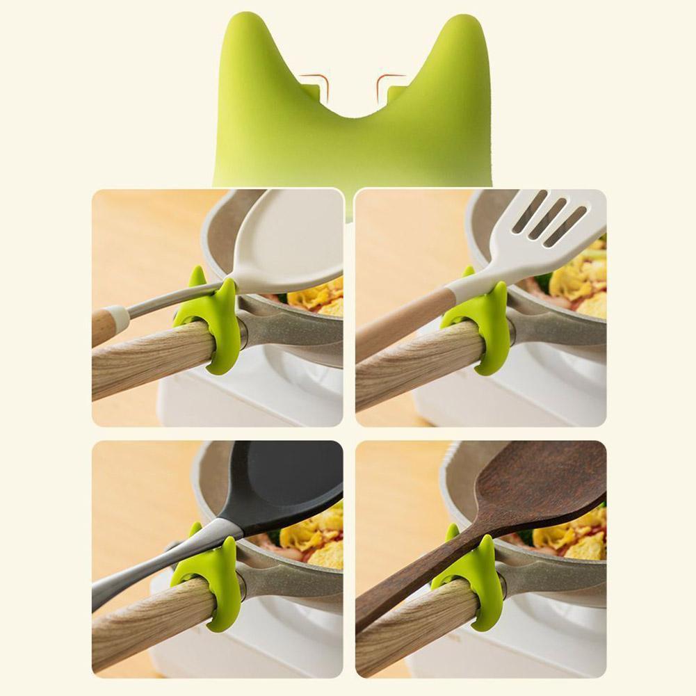 Silicone Spoon Rest Kitchen Organizer For Fork Spatula Rack Spoon Holder Stand Tableware Storage Rack For Spoon Pot Lid Holder