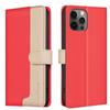 Применимо к кожаному чехлу для мобильного телефона iphone16E14, чехлу-книжке для мобильного телефона, Samsung Xiaomi, цветное совпадение, RFID-защита от кражи, с карманом