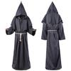 Wizard Costume Cosplay Medieval Monk Friar Robe Priest Costume Ancient Clothing Christian Suit
